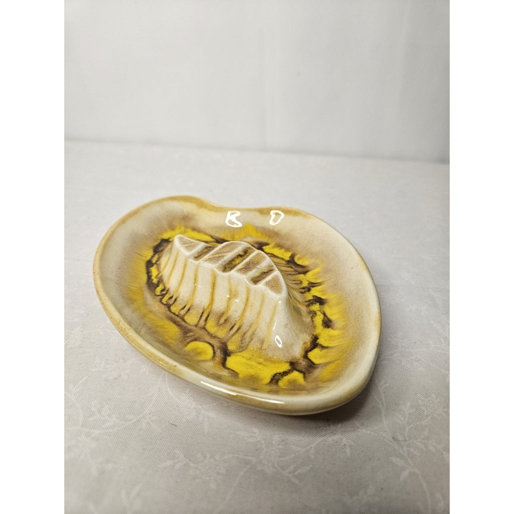 Mid Century Ceramic Ashtray Maddux Of California Handcrafted Art Pottery Yellow