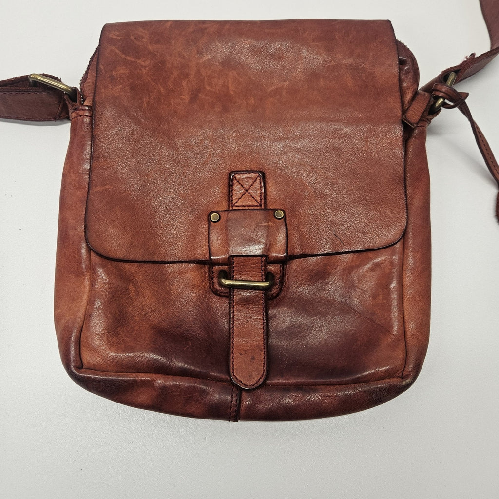 Harbour 2ND MARLIES Flap Rust Leather Crossbody Bag Purse