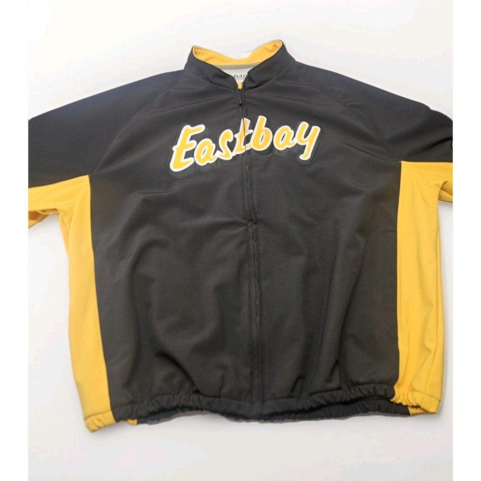 Eastbay DeLong Full Zip Embroidered Black & Yellow Jacket Size 2XL NWT Vintage