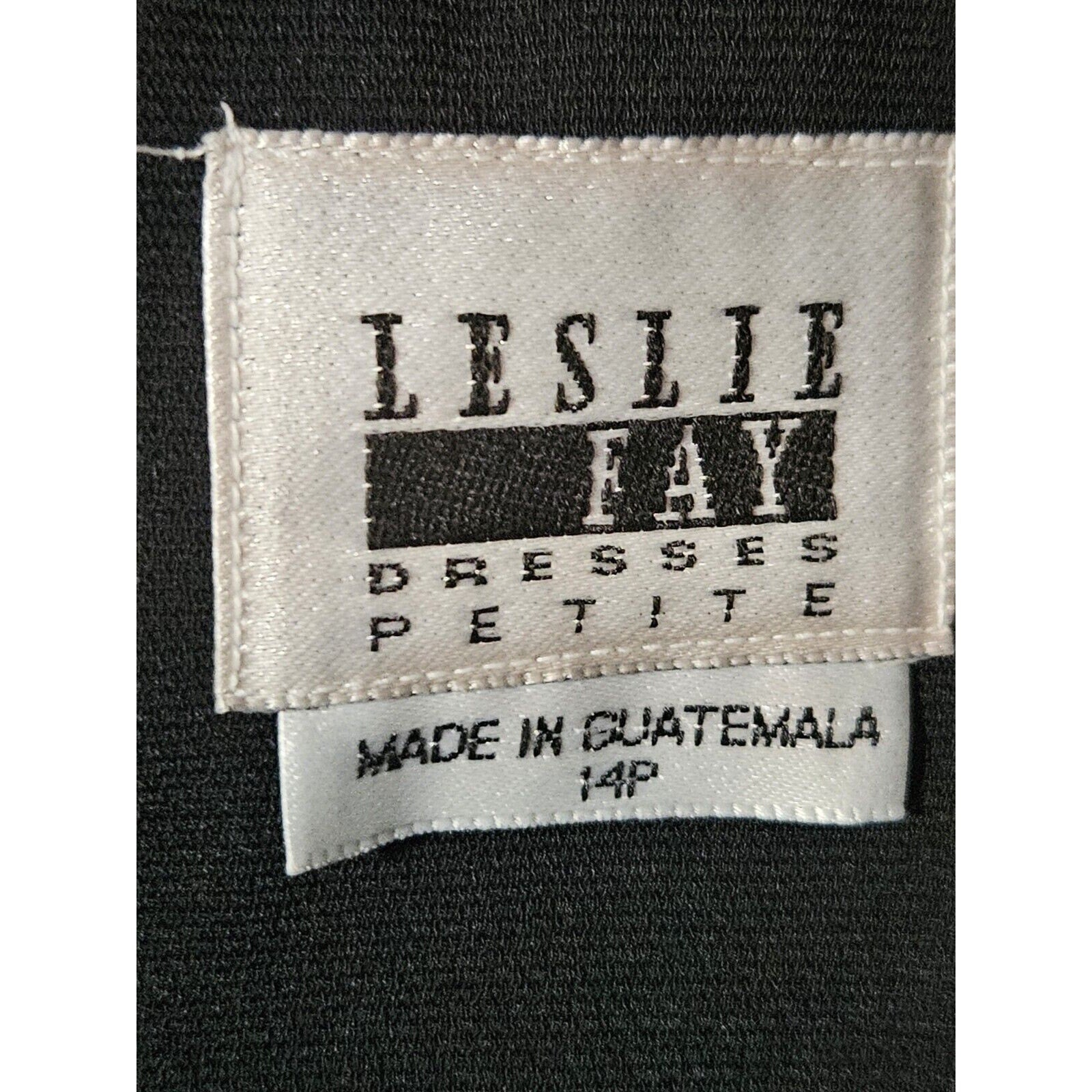 Vintage 90s Leslie Fay Women's Black Double Breasted Blazer Blouse 14 Petite