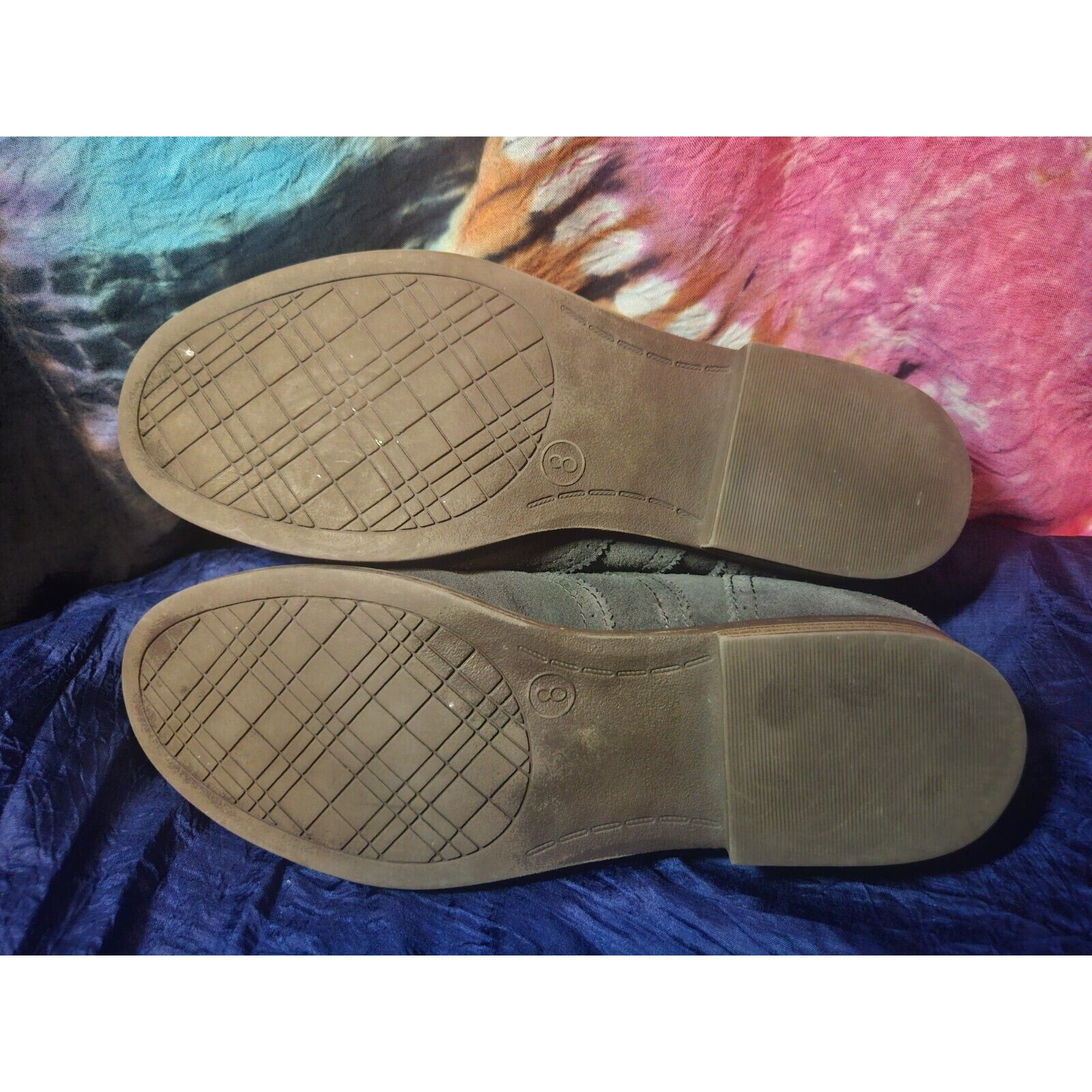 Cynthia Rowley New York Oxford Suede Dark Gray sz 8 Shoes