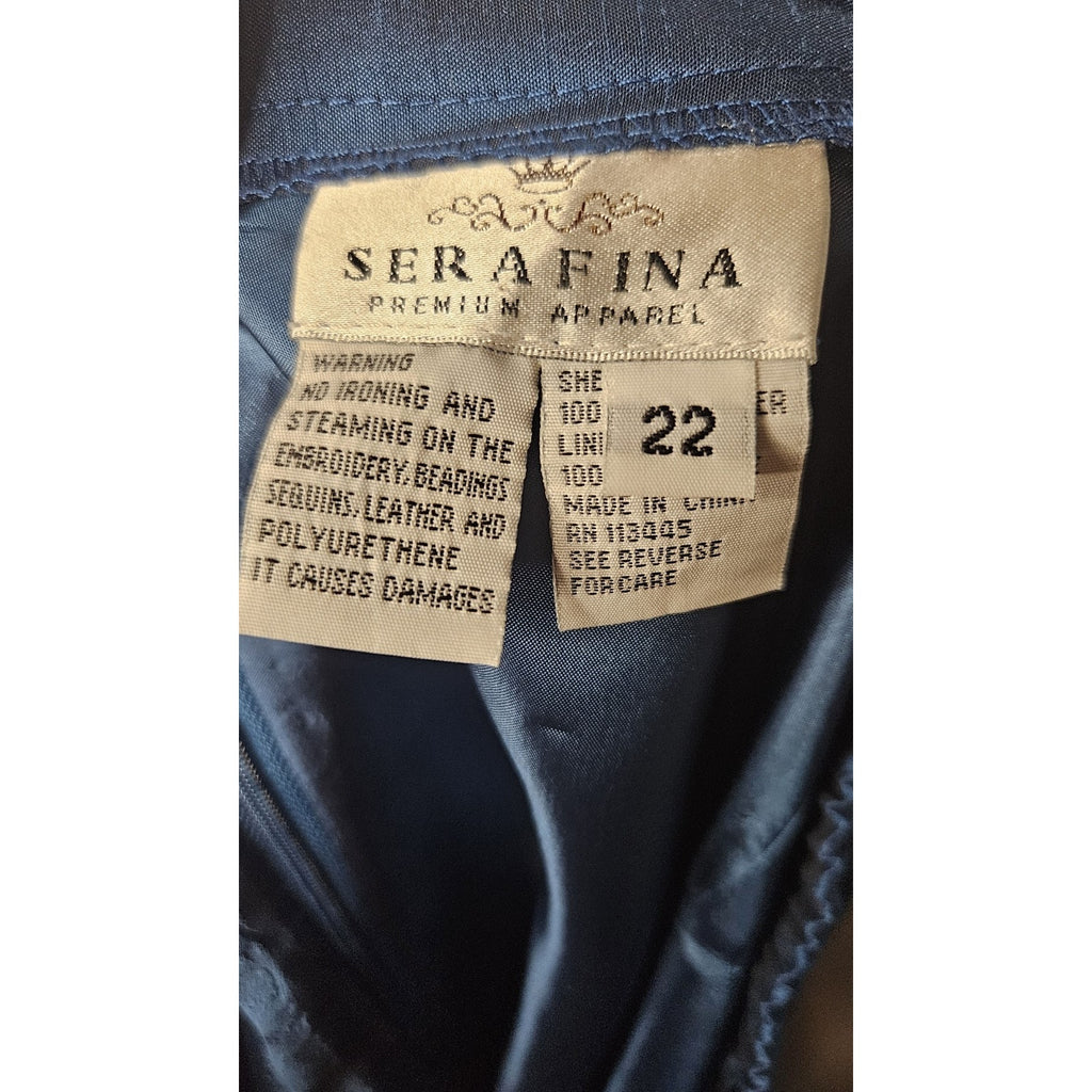 Serafina Two Piece Skirt Suit Evening Womens Plus Size 22 Ruffle Formal Dress