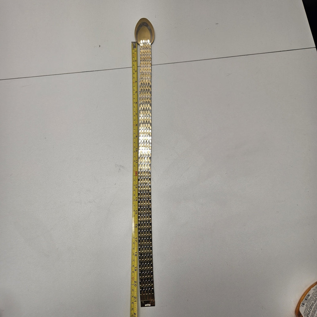 Vintage 1" Metallic Snake Scale Silver Gold Tone Waist Belt Womens Small