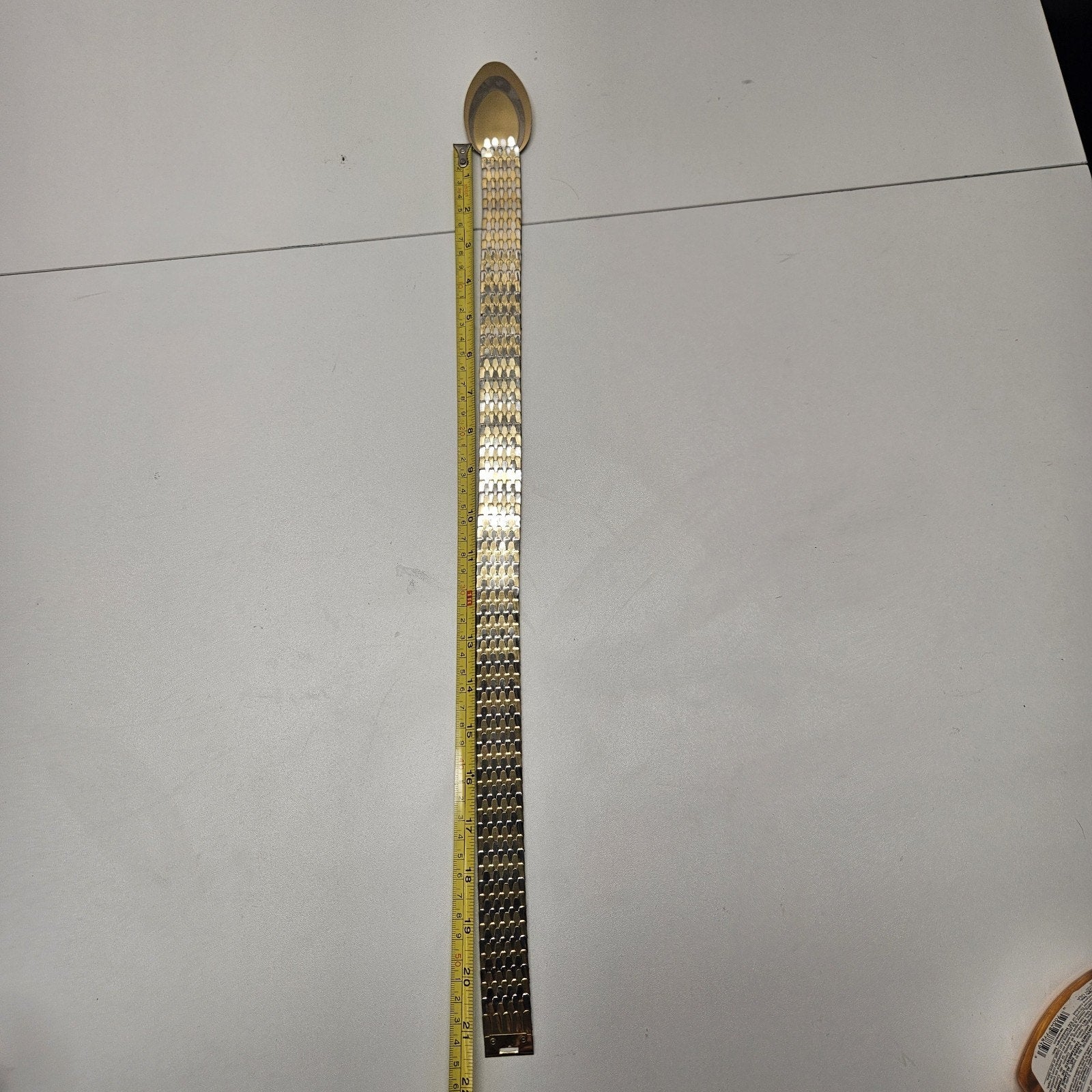 Vintage 1" Metallic Snake Scale Silver Gold Tone Waist Belt Womens Small