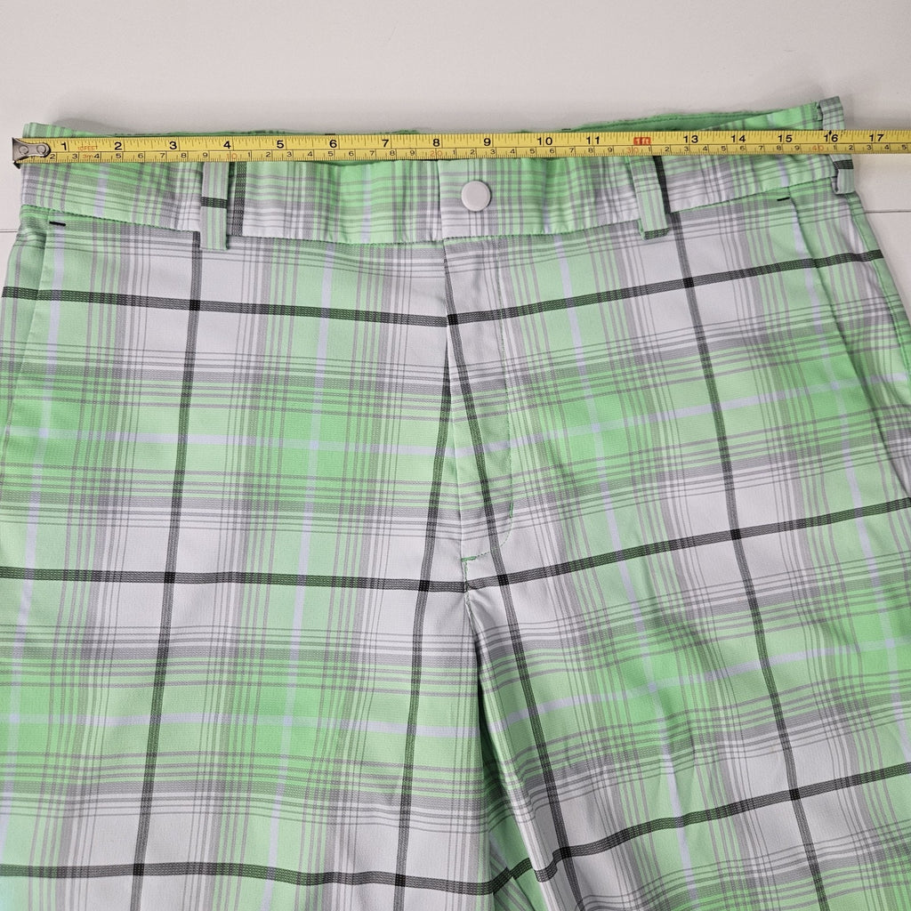 Nike Tour Performance Golf Shorts Lime Green Plaid Men’s Size 32 Nike Dry Fit