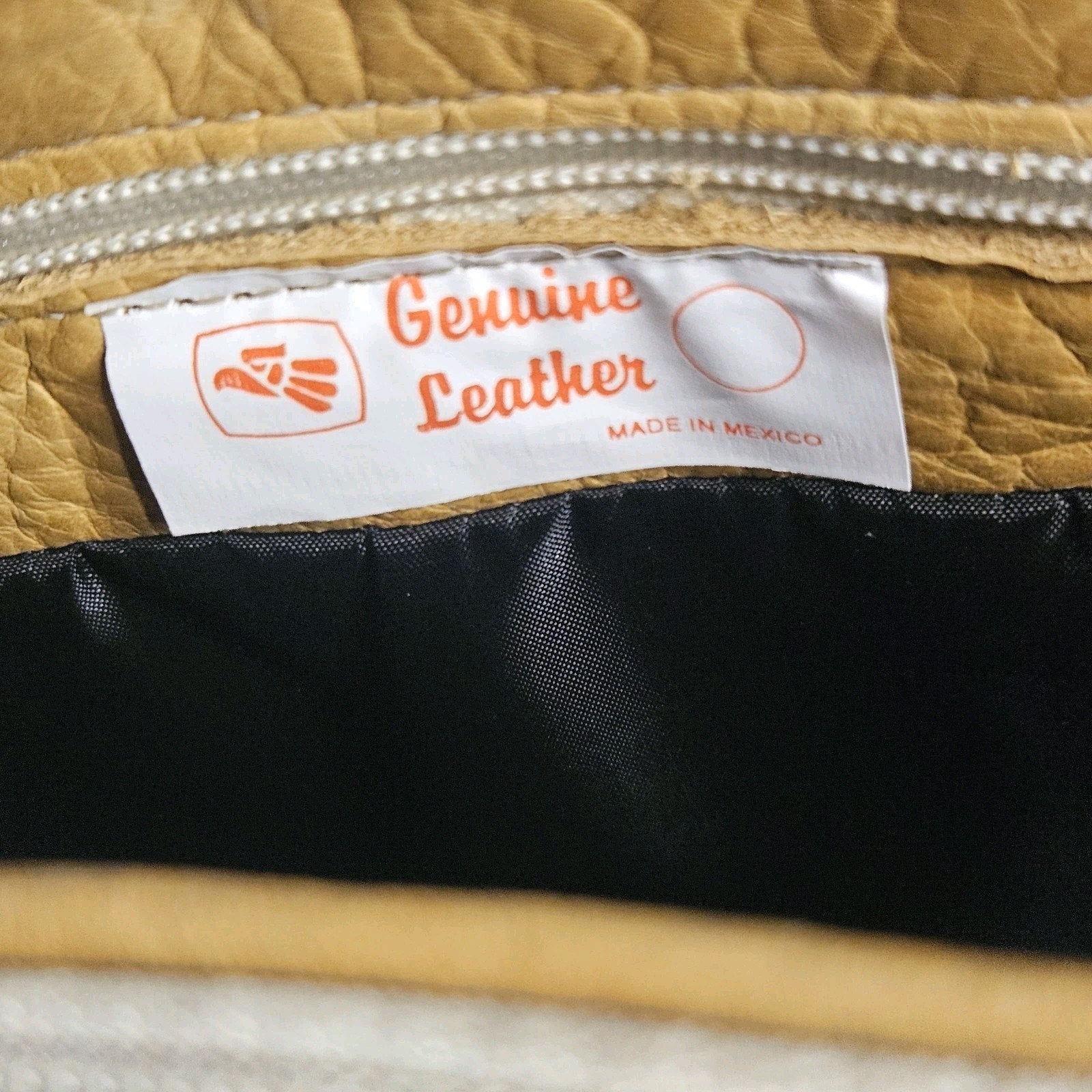 Vintage Soft Light Brown Leather 6 Pocket 2 Strap Whale Tail Lg Shoulder Bag