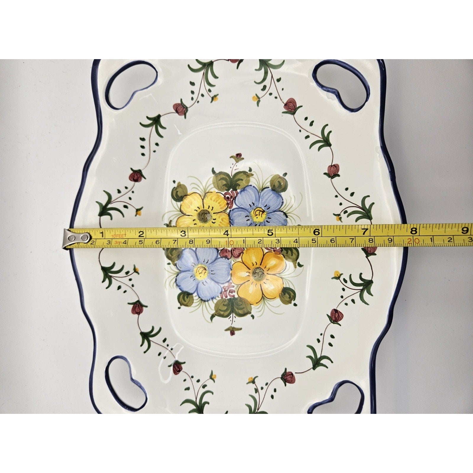 Ceramica Albalat Spanish Pottery Hand-Painted 10.5" Serving Platter Wall Plate