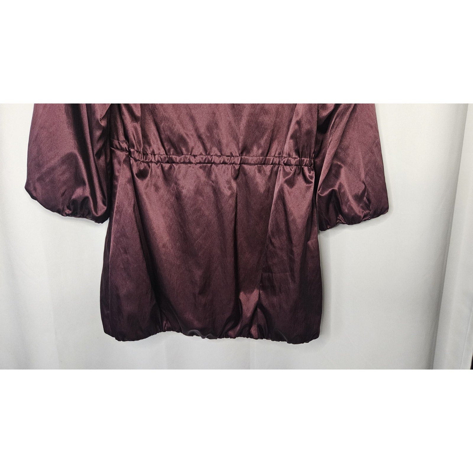 MICHAEL KORS FANCY PURPLE HOODED ANORAK CINCH-WAIST RAINCOAT LONG JACKET P/M