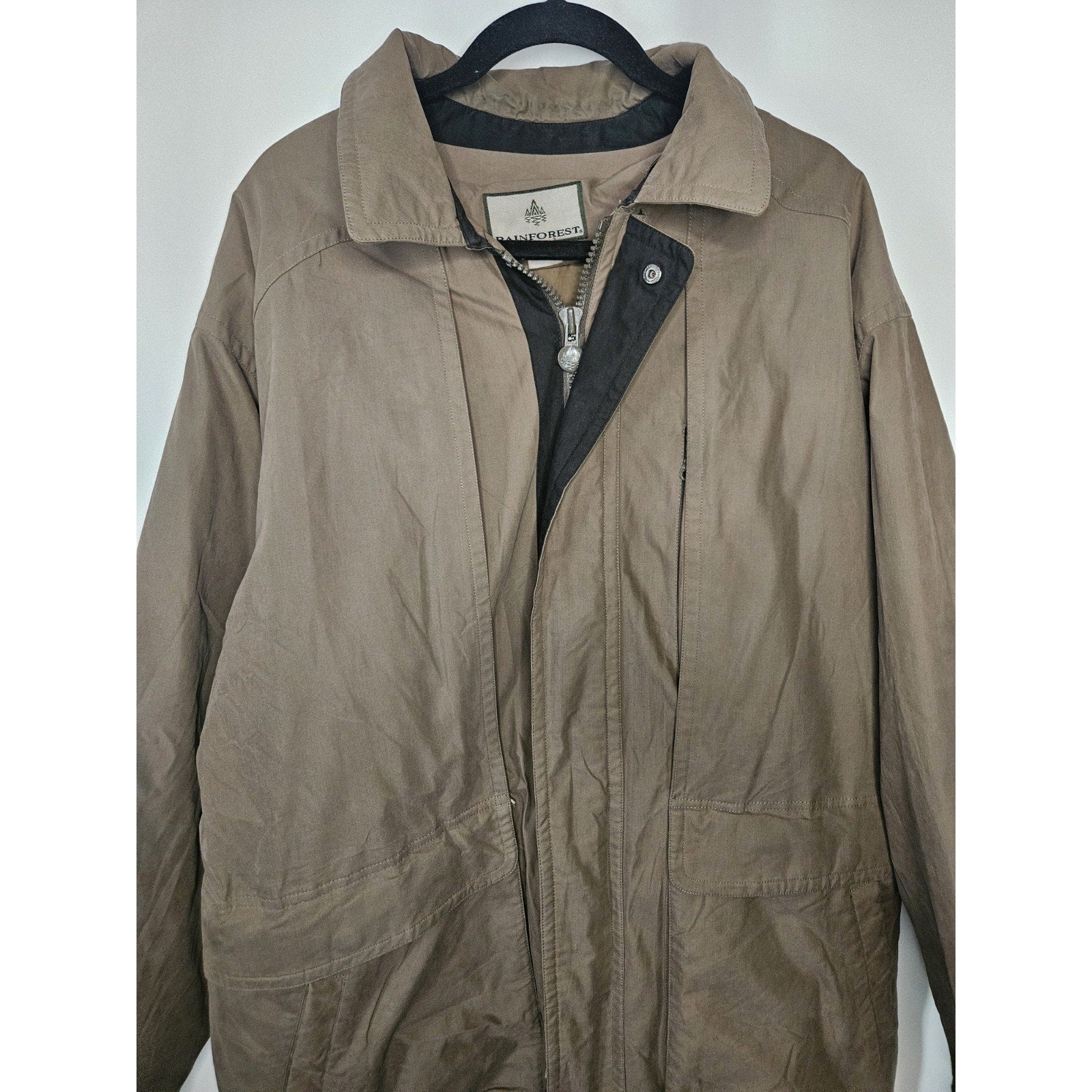 Vintage Rainforest Goose Down-Filled Super Warm Brown Jacket Men's Size US XL