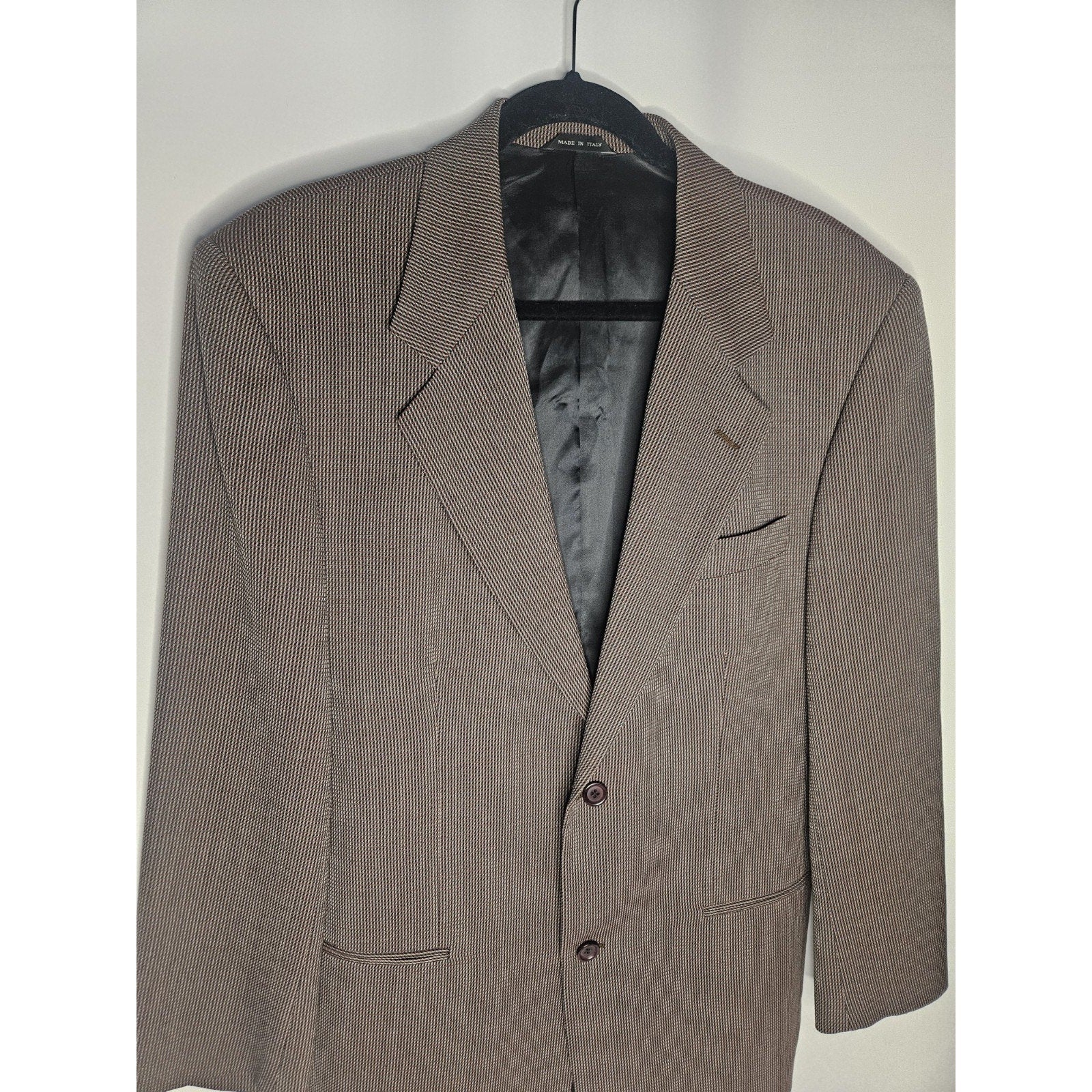 Dei Giovani Men's Suit Jacket Blazer Sport Coat Houndstooth Large