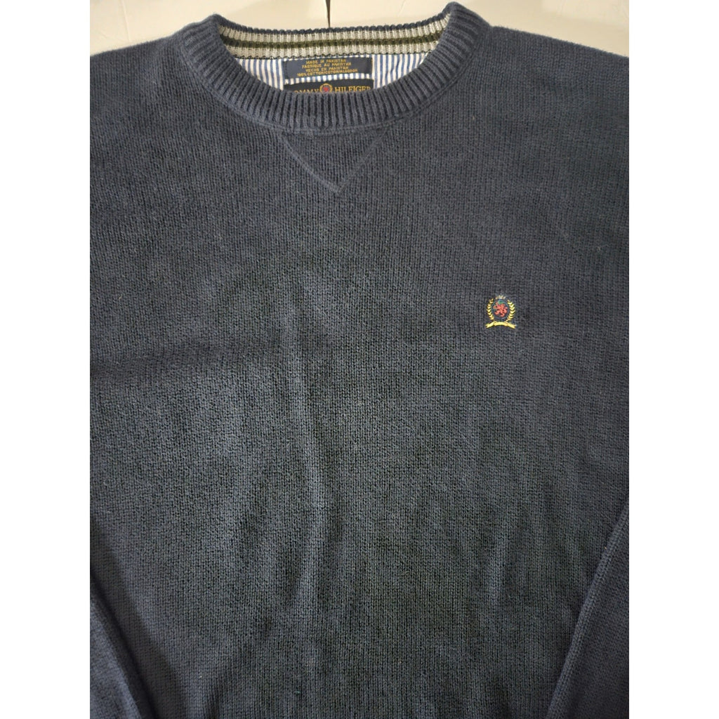 Tommy Hilfiger Mens Blue Knit Long Sleeve Sweater Size XL
