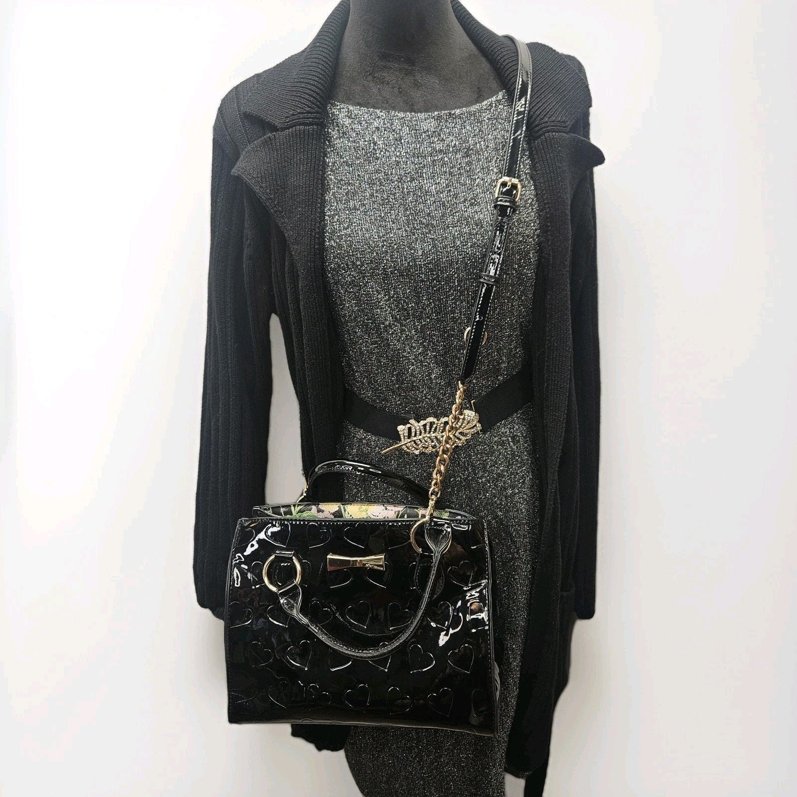 Kikit Ribbed Cotton Knit Long Cardigan Sweater Black Medium Classic Duster