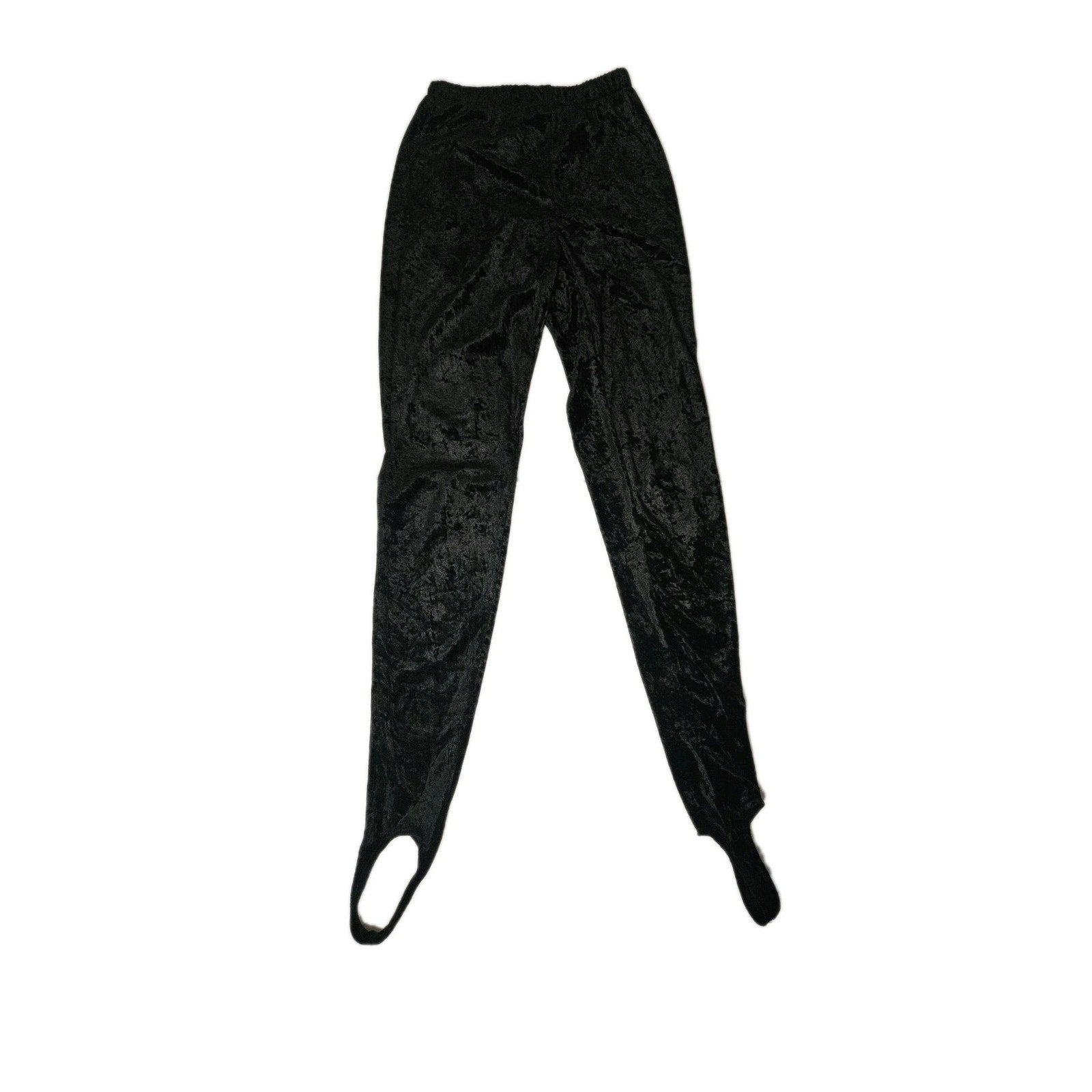 Vintage 90s My Michelle Black Velvet 3/4 Sleeve Shirt Stirrup Leggings Set