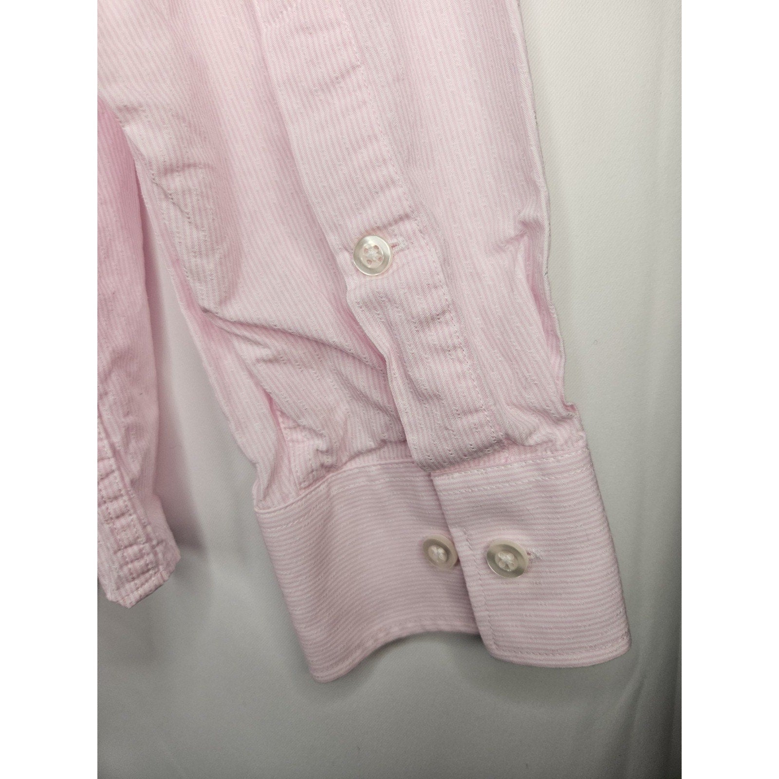 Michael Kors Pink Regular Fit Non-Iron Button Dress Shirt 16-16.5 34/35 Large