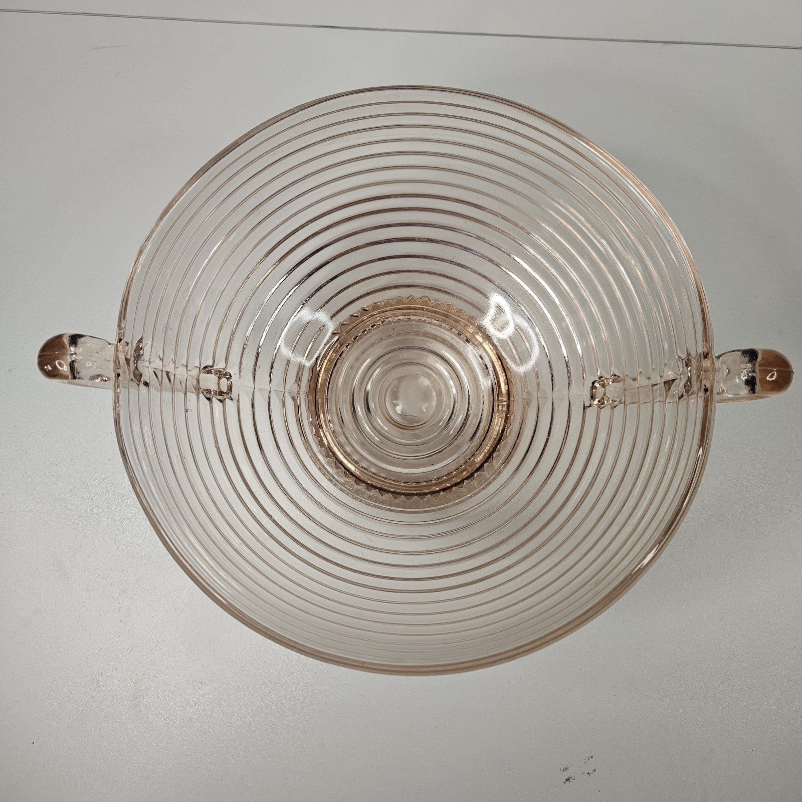 Vintage Depression Glass Manhattan Pink Anchor Hocking 9" Serving Bowl ~Chipped