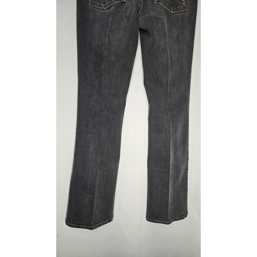 Vintage Harley-Davidson Women's Gray Wash Denim Jeans Sz 4 Bootcut Leg Biker