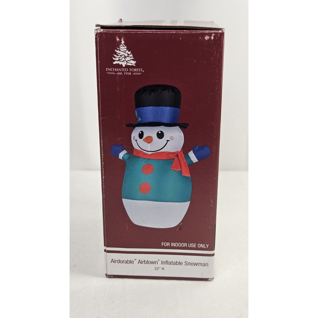 INDOOR Inflatable Christmas Snowman Airblown 22-inch USB/Battery. 286-1735 NEW
