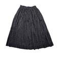 VTG 1980s J.G. Hook Black Silver Floral Paisley Pleated Skirt Sz 14 Made In USA