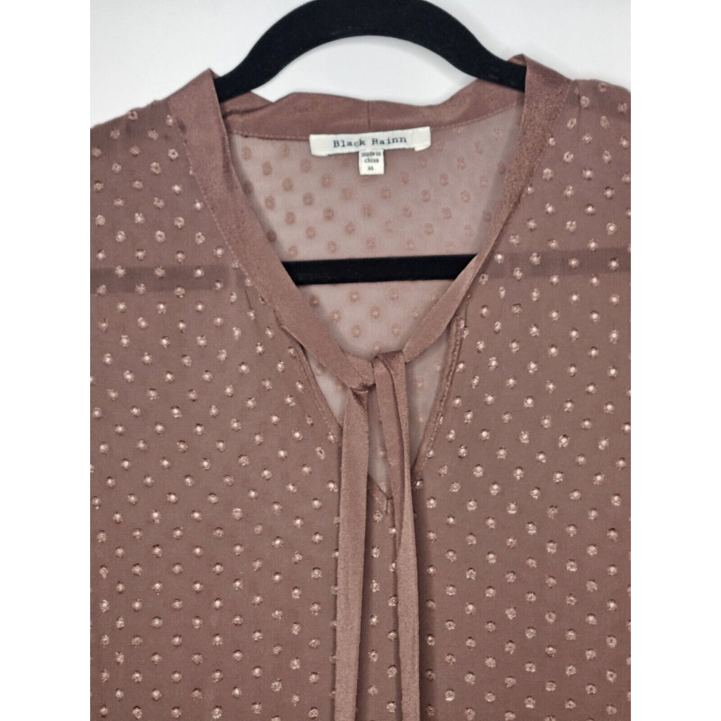 Women’s Black Rainn Career Sleeveless Blouse Top Lightweight Size XL Mauve