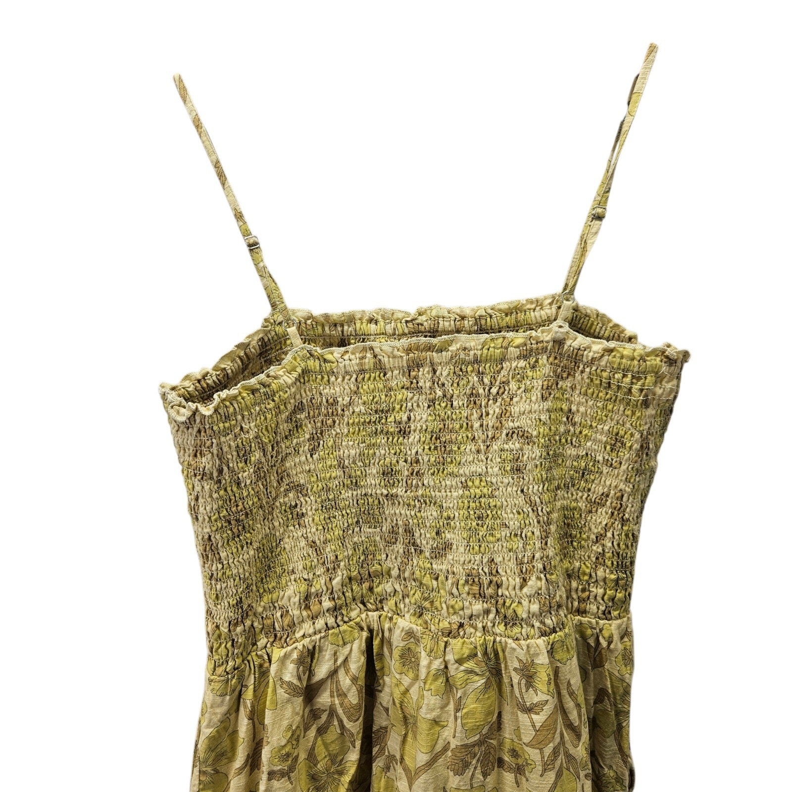 Chelsea & Theodore Maxi Sun Dress XL Micro Floral Prairie Tiered Boho Beach