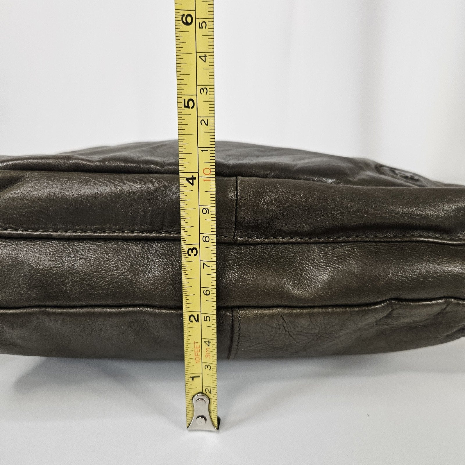 Wise Owl Genuine Leather Crossbody Handbag Purse Olive Green Boho Western