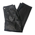 Express Black Vegan Leather Modern Straight Super High Waist Size 12S Moto Glam