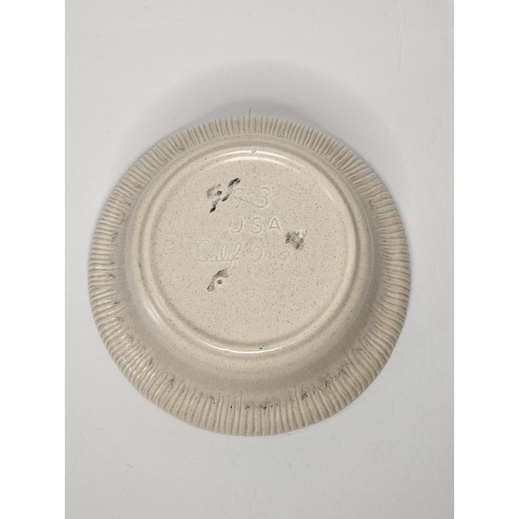 Vintage McCoy Pottery Tan Speckled Serving Bowl #593 Made in USA Cali Original