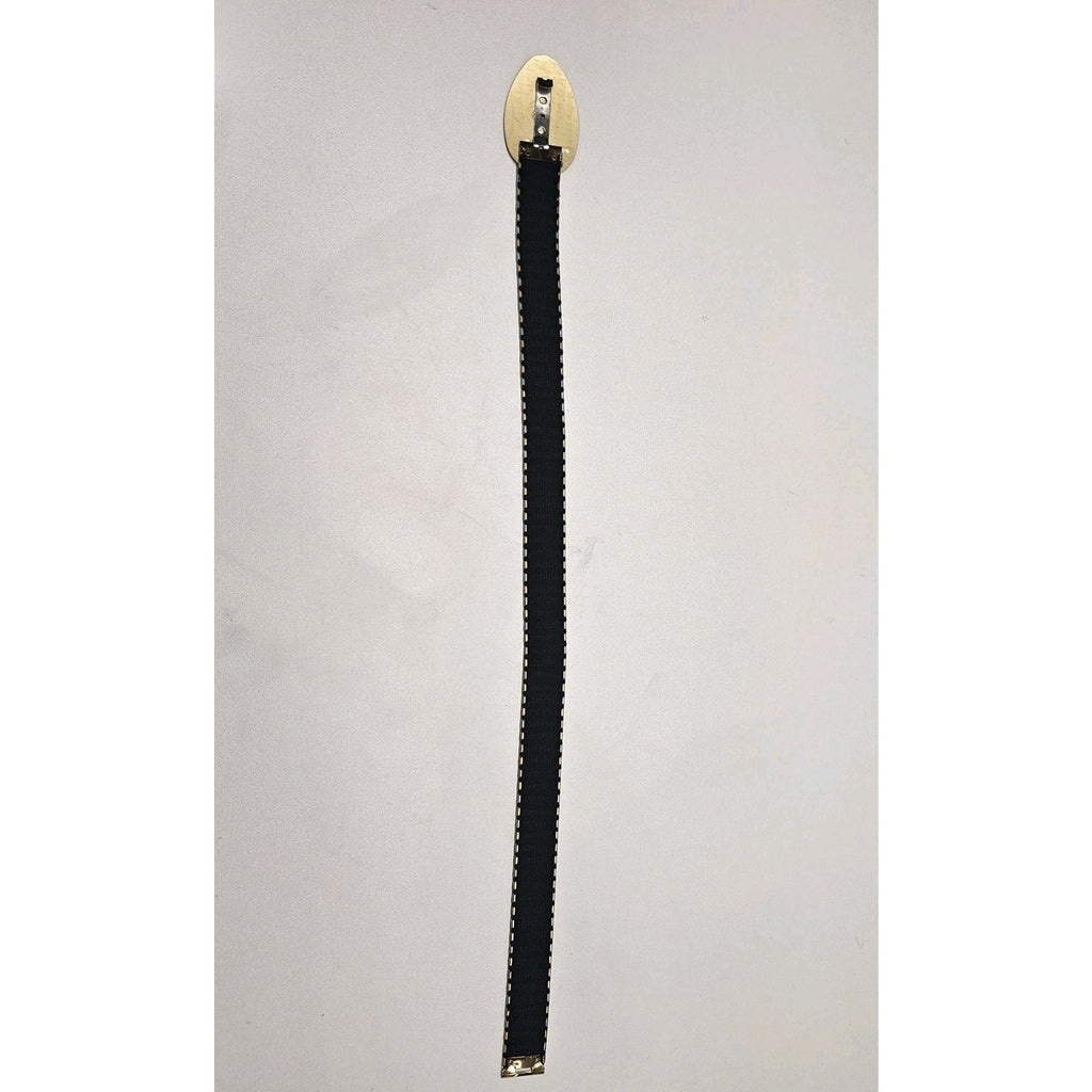 Vintage 1" Metallic Snake Scale Silver Gold Tone Waist Belt Womens Small