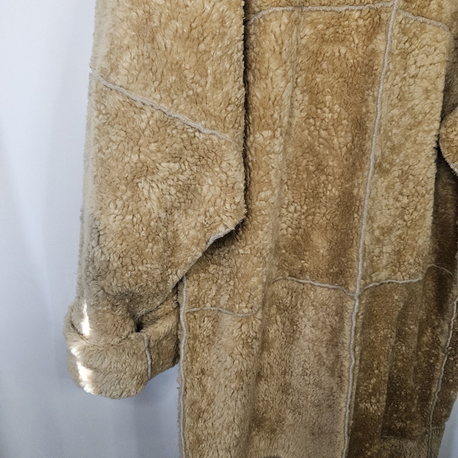 Vintage Marena Marena Two Coat Tan Womens 3X Long Sherpa Overcoat w Hat