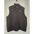 Alfred Dunner Women's Corduroy Snowflake Design Vest Full Zip Black Size 22W