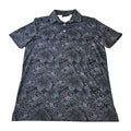 Sunday Swagger Polo Shirt Mens Small Black Floral AOP Stretch Performance Golf