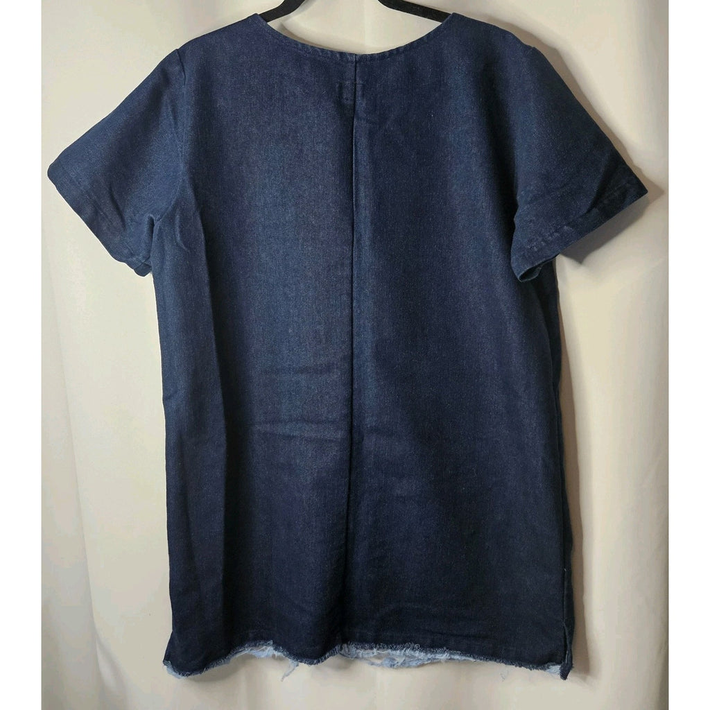 Urban Renewal Denim Mini Dress Size Small Vintage Fabrics Made is USA