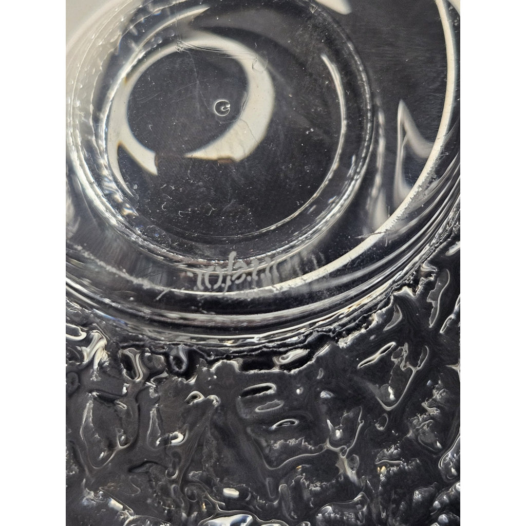 Vintage ORREFORS 5" Clear Candle Holder Glass Discus Votive Lars Hellsten Sweden