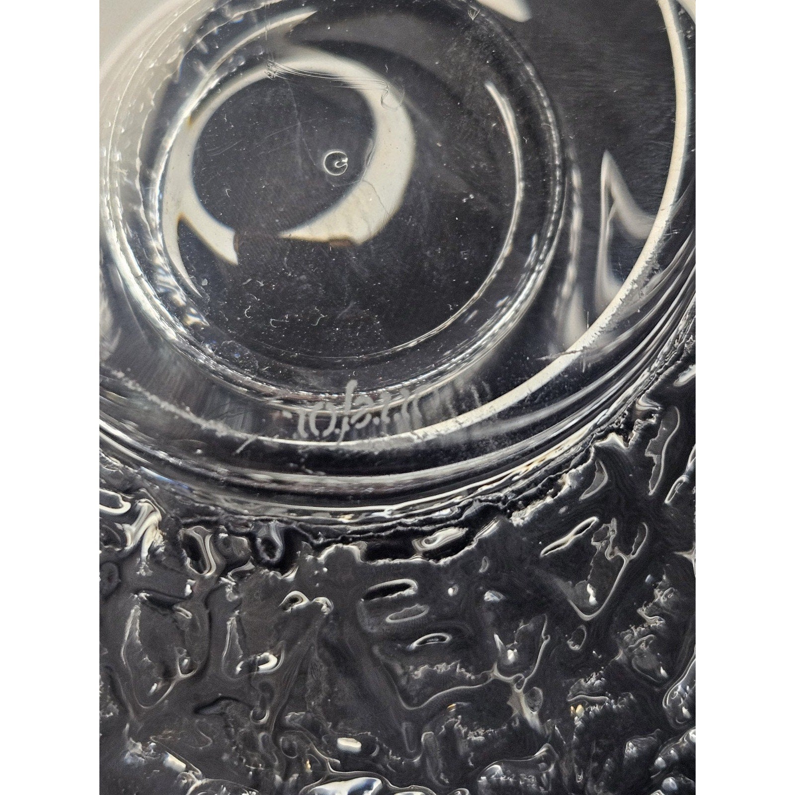 Vintage ORREFORS 5" Clear Candle Holder Glass Discus Votive Lars Hellsten Sweden