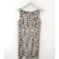 NWT Womens White Black Abstract Sleeveless Sheath Dress Size 10 Career Business