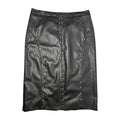Vegan Leather Skirt Womens Size 8 Black Studded Goth Western Biker Pencil Midi