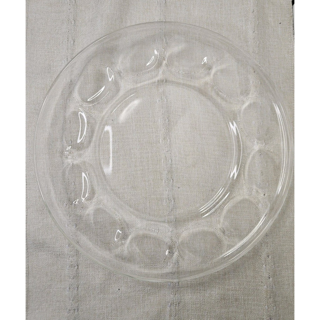 Vintage Pyrex Originals Clear Glass Platter Dinner Plate 11” Thumbprint