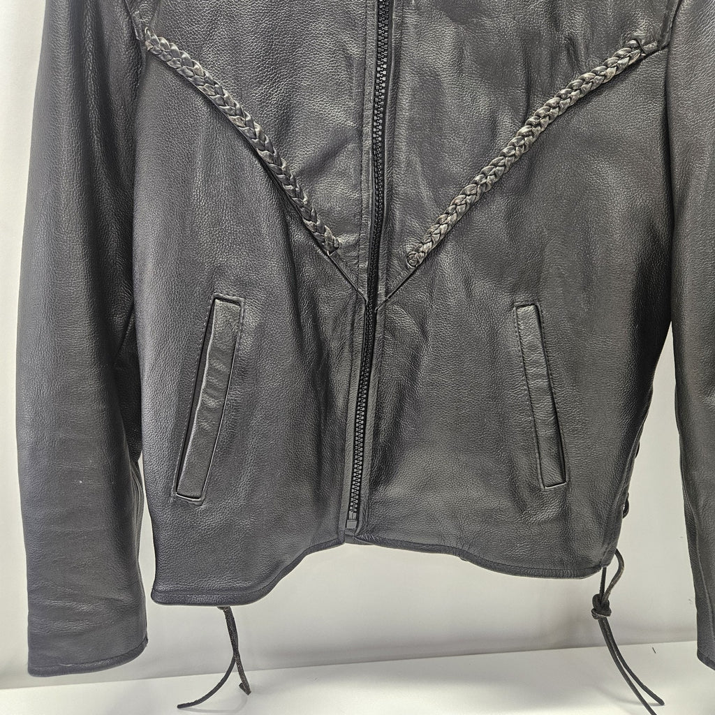 Vintage Leather King Thinsulate Leather Biker Jacket Womens Sz Large Motorcycle