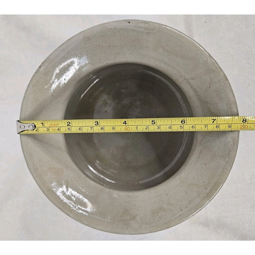 Antique Old Pottery Blue Band Crock Stoneware Spittoon Vintage Salt Glaze