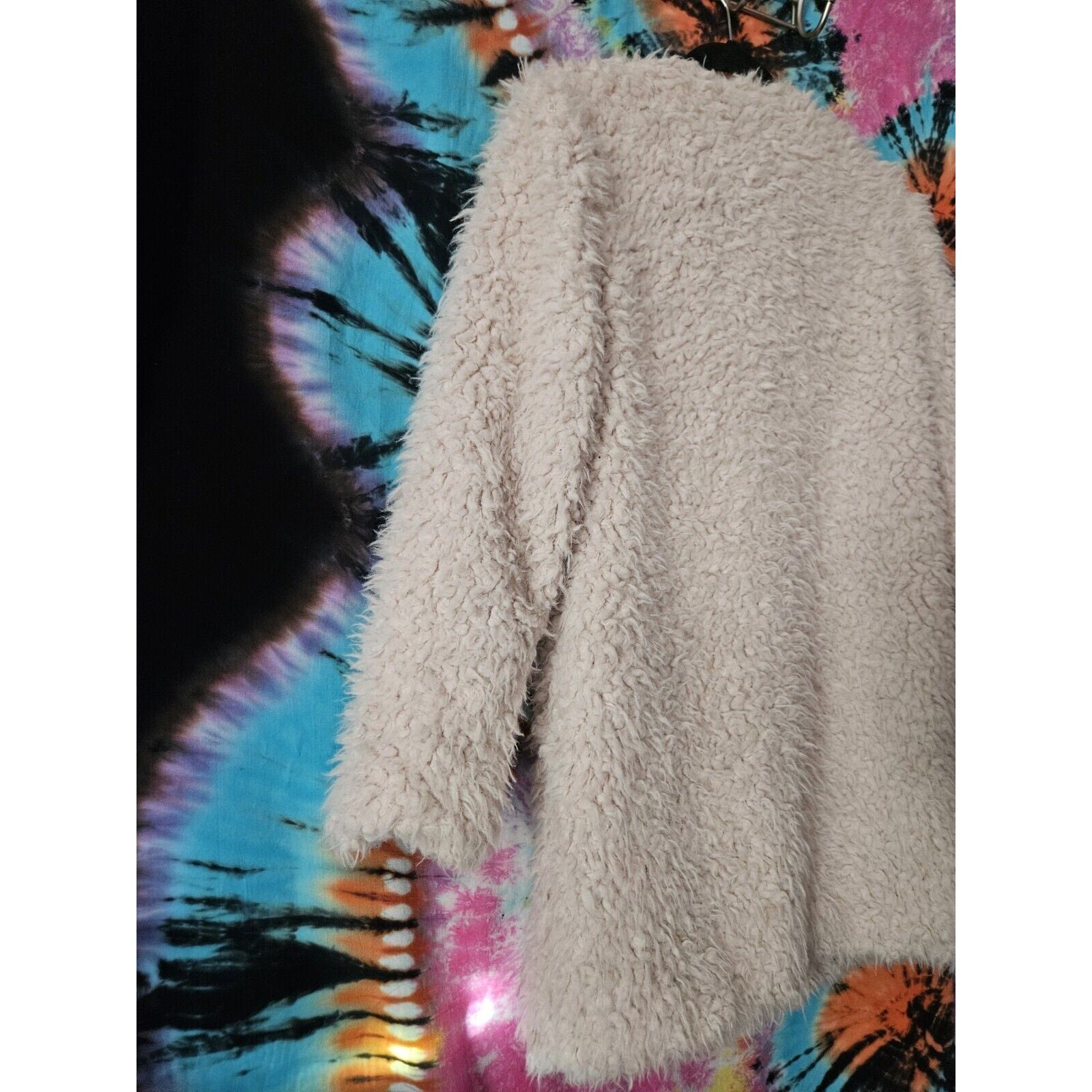 BB Dakota Soft Spot Faux Fur Coat, Women's Size XS, Tan/Off White Lined Jacket