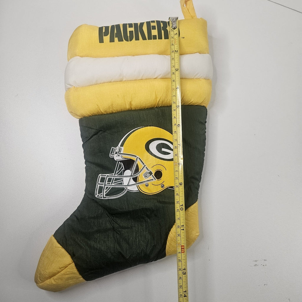 Vintage 1992 Team NFL Green Bay PACKERS Christmas Football Stocking Plush 12"