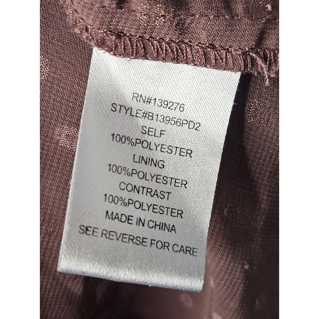 Women’s Black Rainn Career Sleeveless Blouse Top Lightweight Size XL Mauve