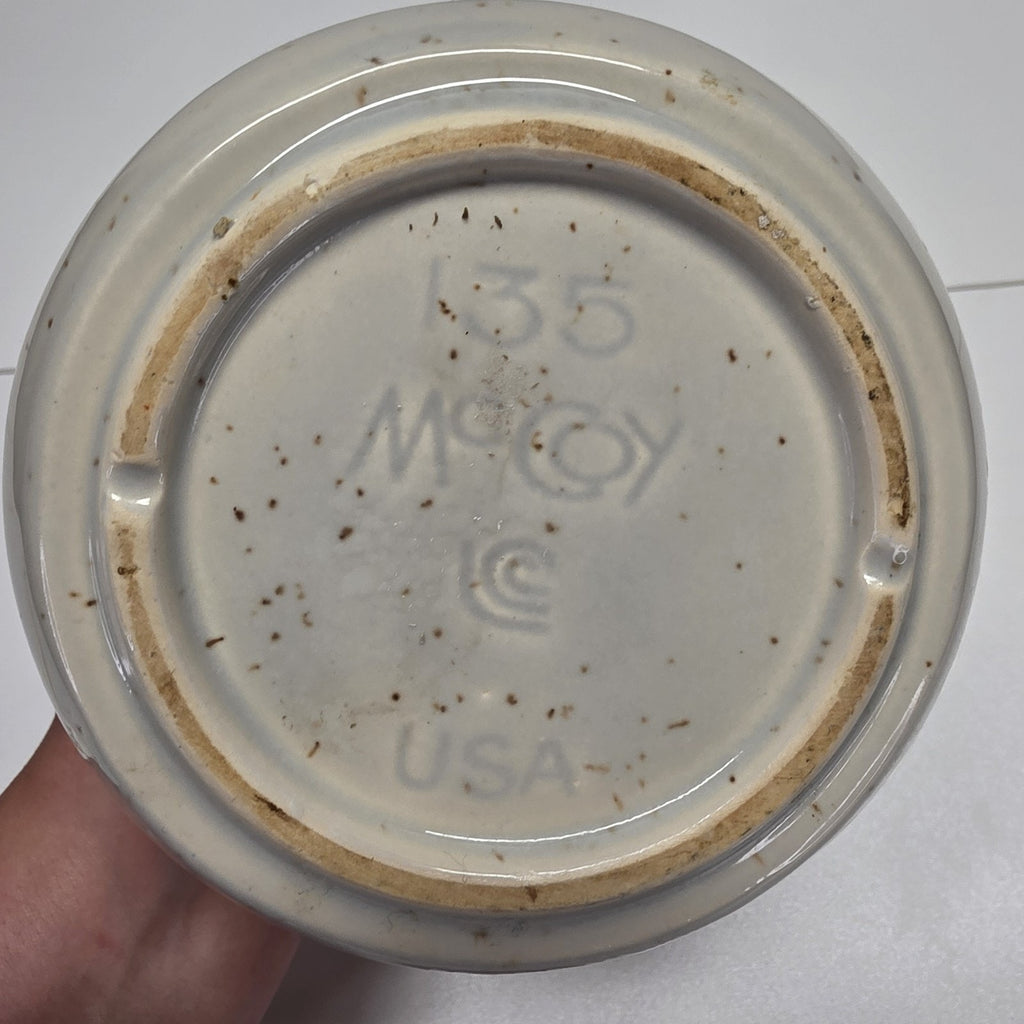 Vintage McCoy Stoneware Glazed Art Pottery Utensil Crock 6” Brown #35 USA Retro