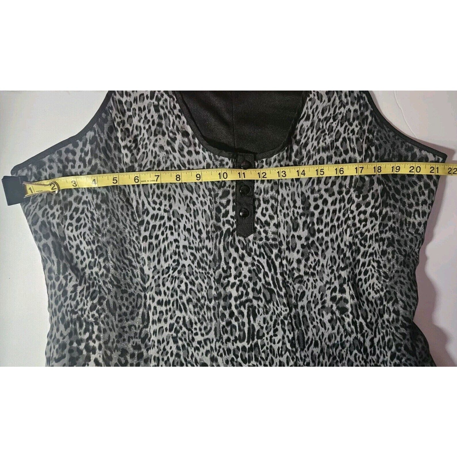 Milano Snow Leopard Tank Short Layered Dress Womens Size 14