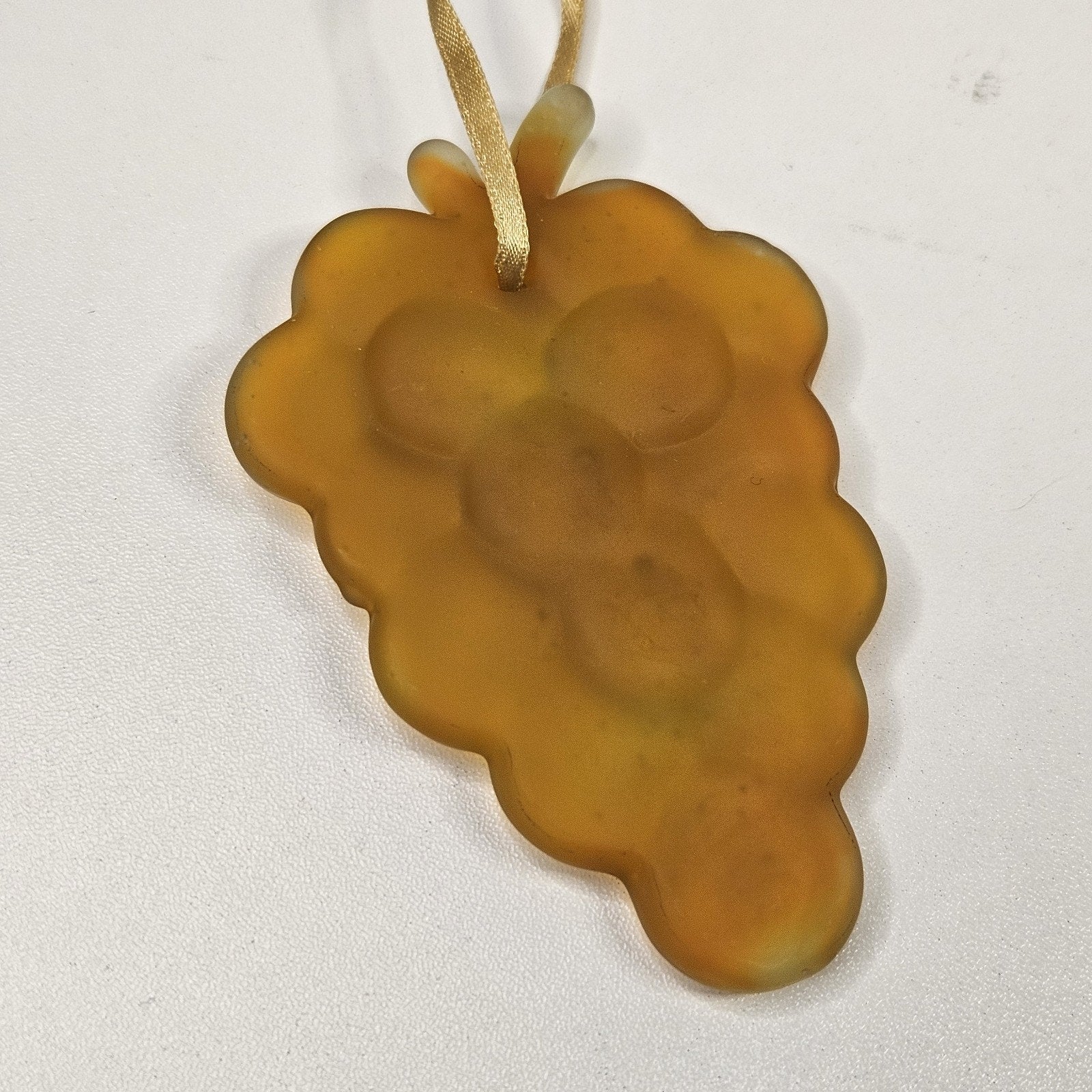 Vintage Frosted Glass Grapes Ornament Orange Sun Catcher Decor Christmas Tuscany