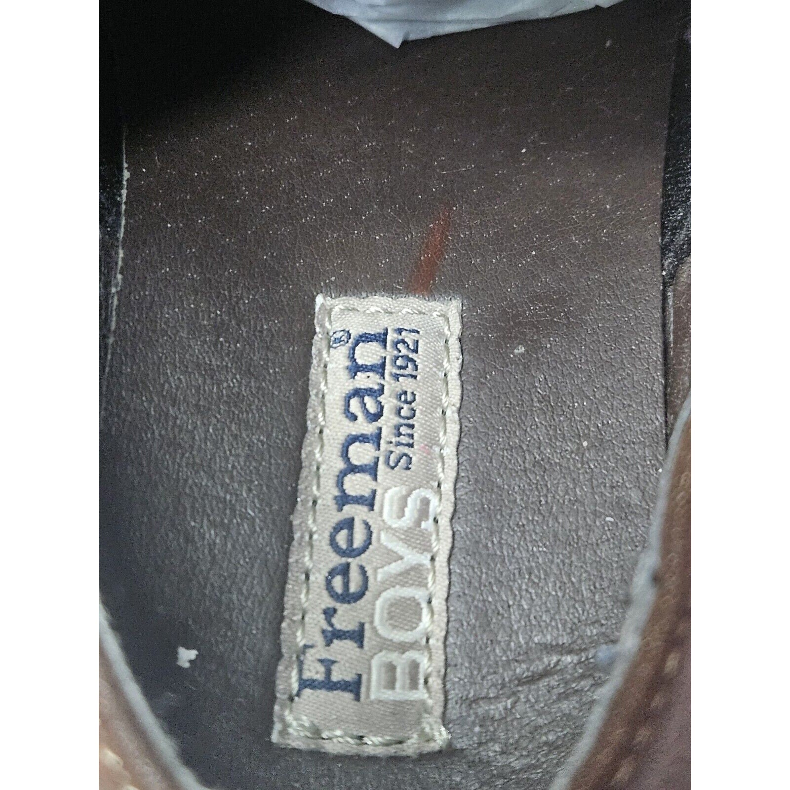 Freeman Boys Size 1 Standard Width Brown Leather Morgan Dress Shoes