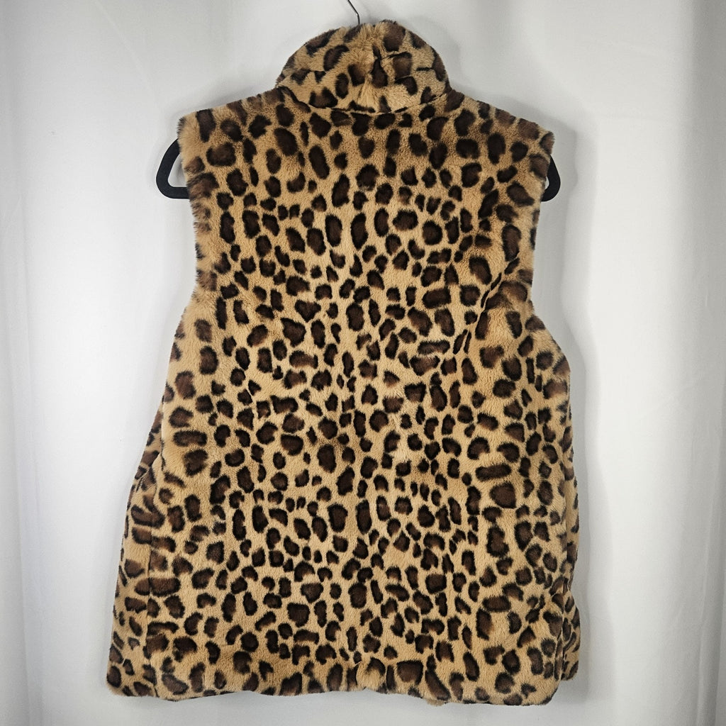 Coco + Carmen Luxe Faux Fur Vest Open Front Hook Closure Soft Size S/M