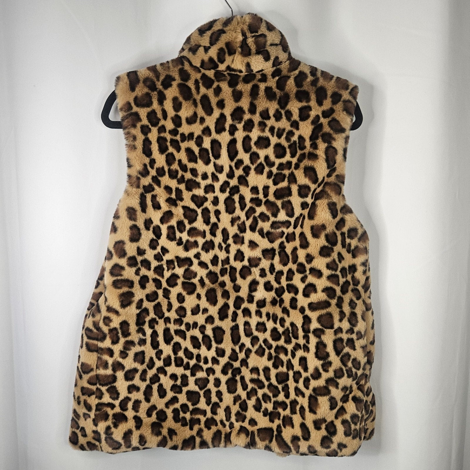 Coco + Carmen Luxe Faux Fur Vest Open Front Hook Closure Soft Size S/M