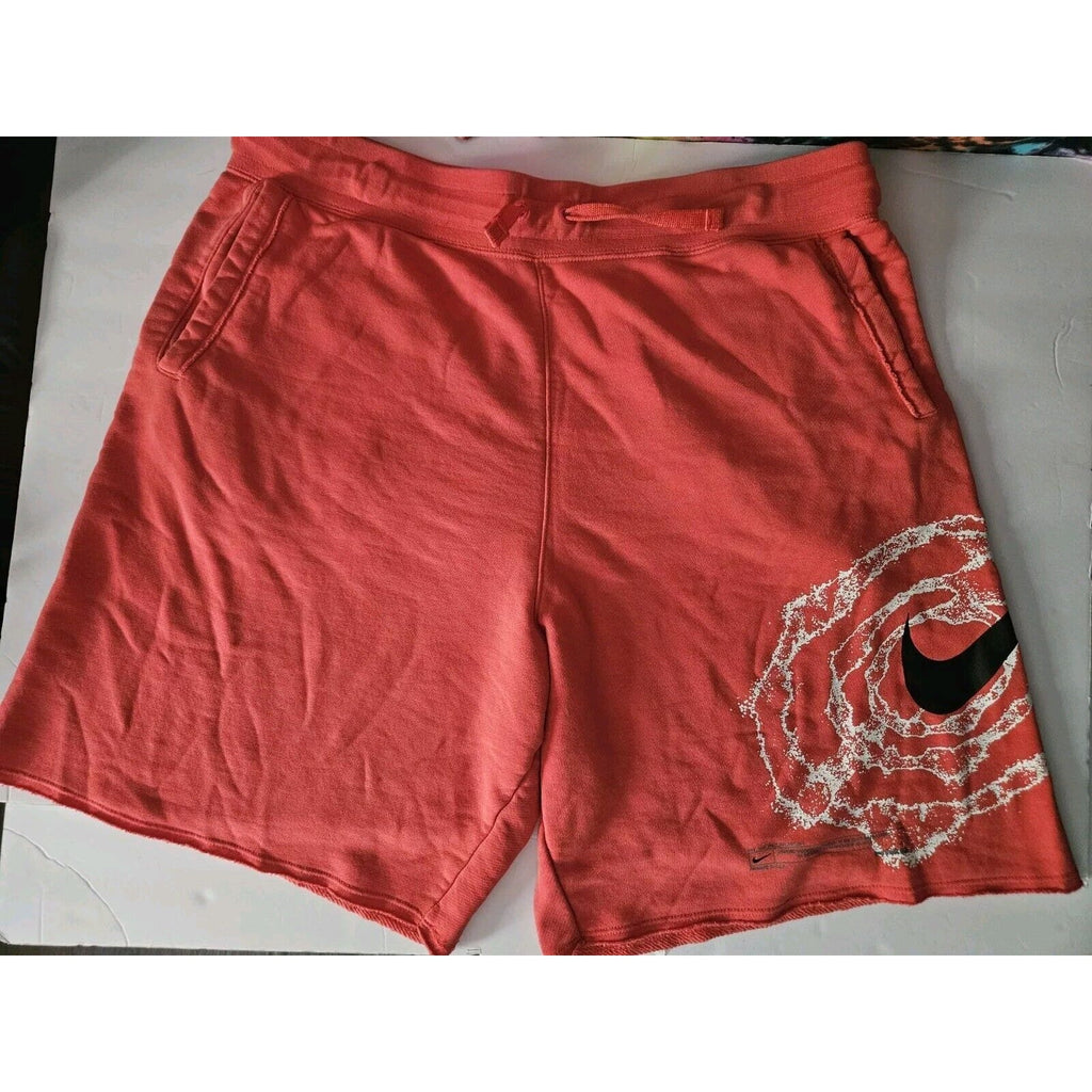 Nike Space To Dream Loose Fit Sweat Shorts Size XL Coral CZ8960