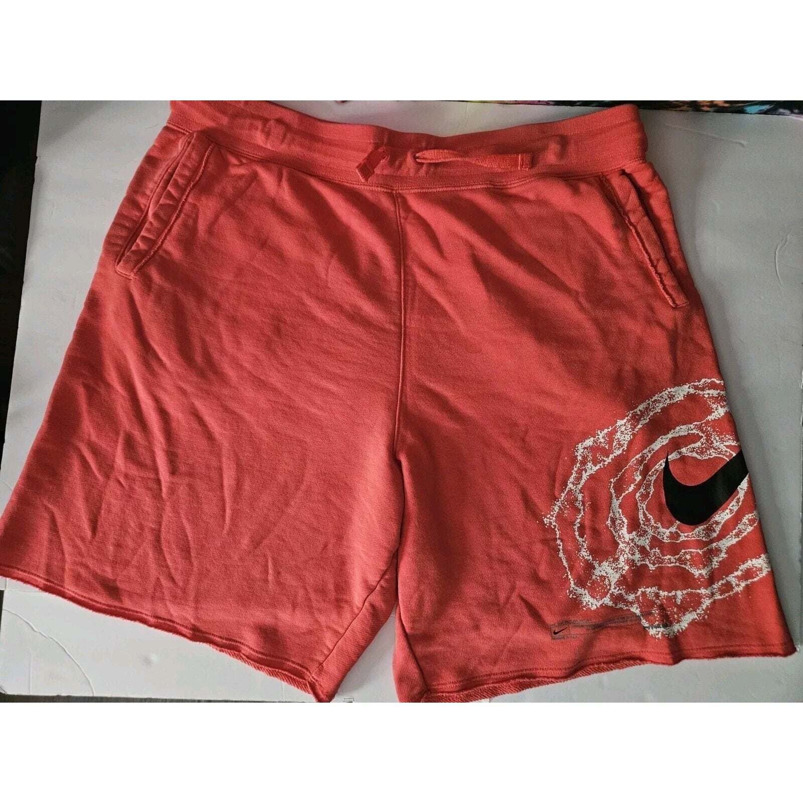 Nike Space To Dream Loose Fit Sweat Shorts Size XL Coral CZ8960